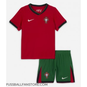 Portugal Replik Heimtrikot Kinder EM 2024 Kurzarm (+ Kurze Hosen)